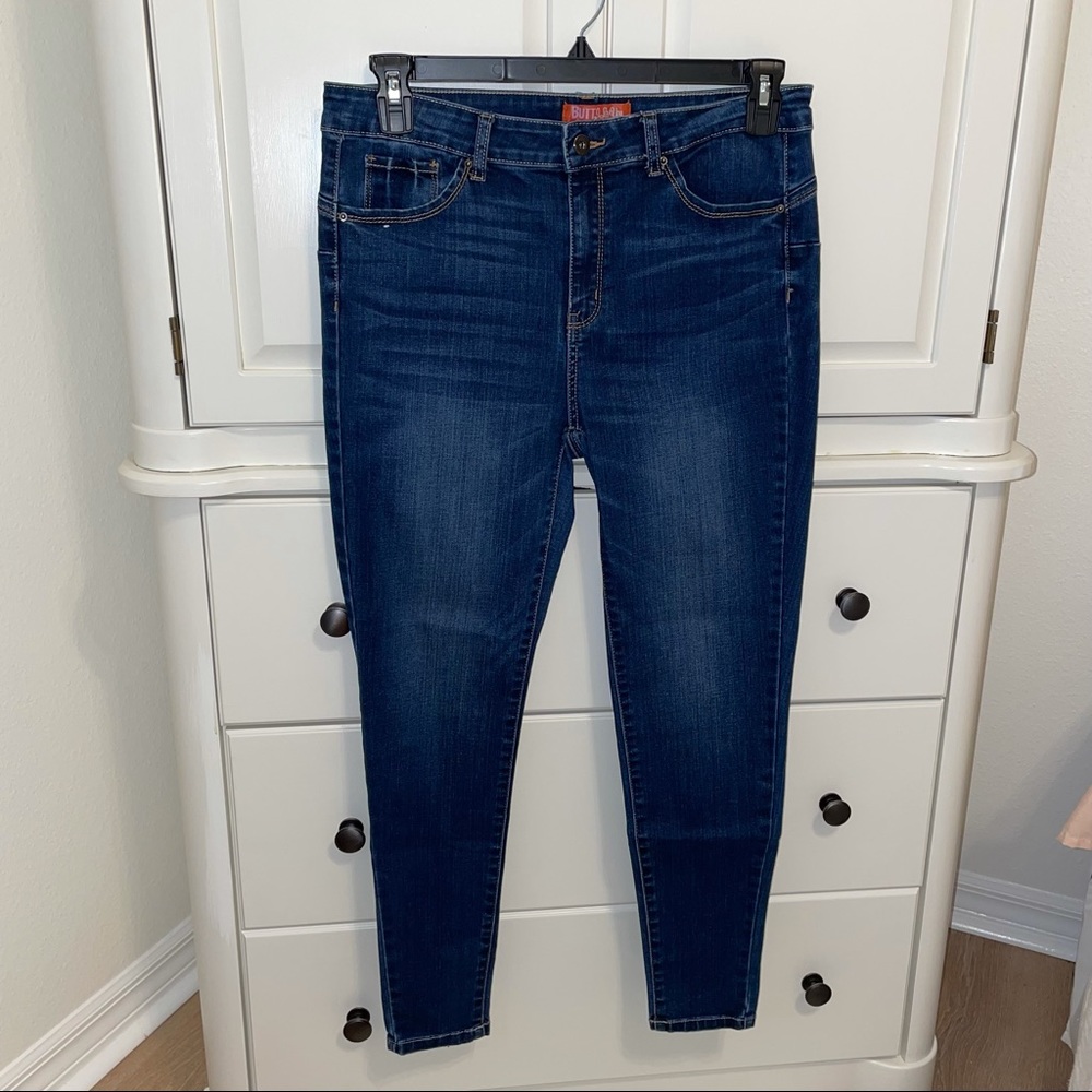 Dark wash sculpting booty-lifting skinny jeans—Butt I love you